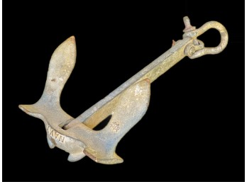 US NAVY GALVANIZED STEEL STOCKLESS ANCHOR
