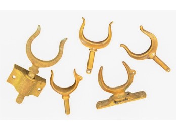 (5) BRASS OARLOCKS