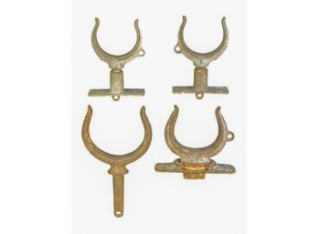 (4) GALVANIZED STEEL/CAST IRON OARLOCKS