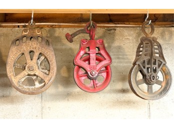 GROUPING (3) CAST IRON BLOCKS