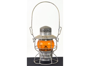 ADLAKE KERO RAILROAD LANTERN w AMBER GLOBE