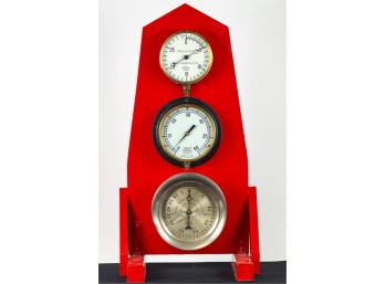 (3) WALL MOUNTED STEAM PRESSURE GAUGES