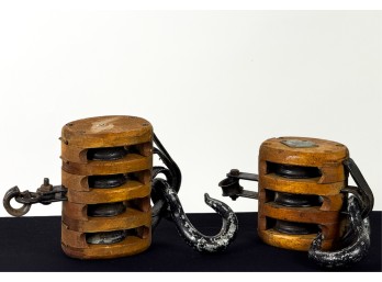 TRIPLE & QUADRUPLE WOODEN & CAST IRON BLOCKS