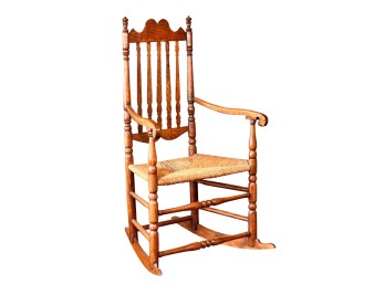 (18th c) BARRISTER BACK ARMCHAIR