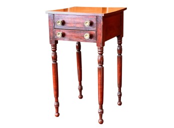 DIMINUTIVE (2) DRAWER MAHOGANY WORK STAND