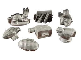 GROUPING of (7) ANTIQUE ICE CREAM MOLDS