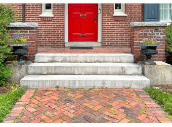 PAIR of VICTORIAN CAST IRON URNS