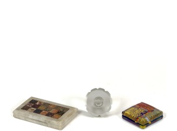 (3) ARTISAN PAPERWEIGHTS