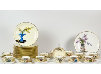 HAND PAINTED MINTONS PORCELAIN DINNER SERVICE