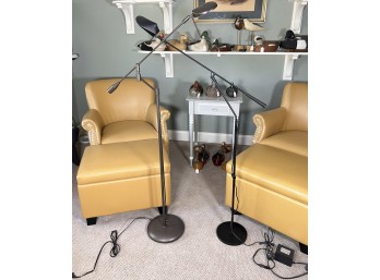 (2) MODERN ADJUSTABLE FLOOR LAMPS