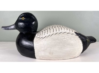 VINTAGE CARVED AND PAINTED DUCK DECOY