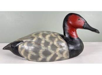 VINTAGE CARVED AND PAINTED CANVASBACK DUCK DECOY