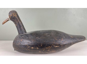 ANTIQUE PRIMITIVE CARVED & PAINTED DECOY