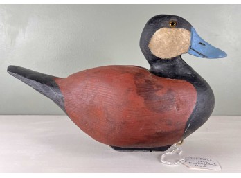 MYRON H. LEE CARVED & PAINTED RUDDY DUCK DECOY