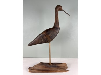 VINTAGE CARVED SHOREBIRD DECOY