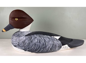 CARVED AND PAINTED GOLDENEYE DUCK DECOY