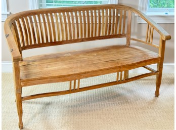 NICE QUALITY RUSTIC STYLE TEAK BENCH
