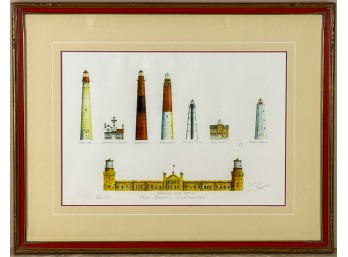 ROBERT KLINE (20th/21stc) 'NEW JERSEY LIGHTHOUSES'