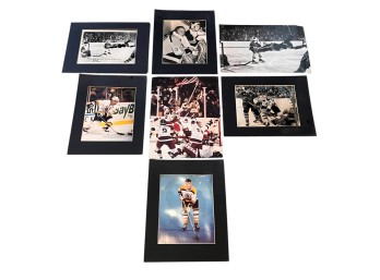(7) VINTAGE HOCKEY PHOTO PRINTS