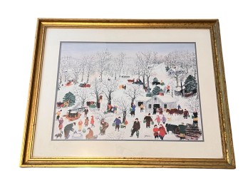 GRANDMA MOSES 'SUGARING OFF' PRINT