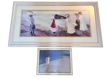 (2) SEASIDE DECORATIVE FRAMED PRINTS