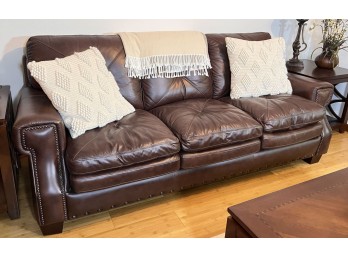 CONTEMPORARY LEATHER SLEEPER SOFA