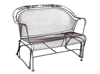 WROUGHT IRON LOVESEAT / PLATFORM ROCKER