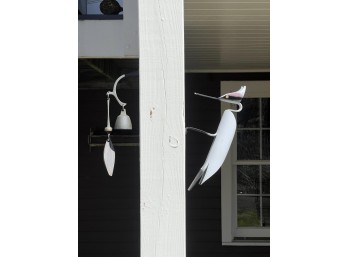 BRONZE WIND CHIME & PVC WOODPECKER