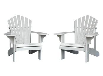 PAIR of ADIRONDACK-FORM WOODEN ARMCHAIRS