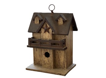 CONTEMPORARY DISTRESSED WORKING BIRD HOUSE