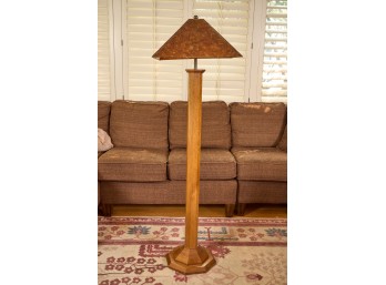 STICKLEY OCTAGONAL OAK FLOOR LAMP