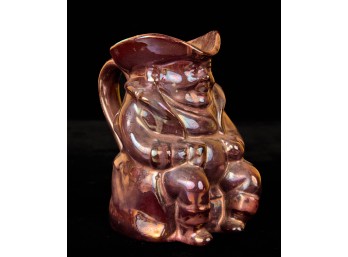 COPPER LUSTER TOBY JUG with PINKISH HUES