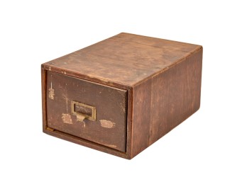 ANTIQUE OAK CARD CATALOG CABINET