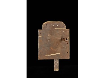 (18th / 19th c) WROUGHT IRON DOOR LOCK