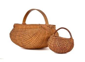 (2) FIXED HANDLED MELLON / BUTTOCK BASKETS