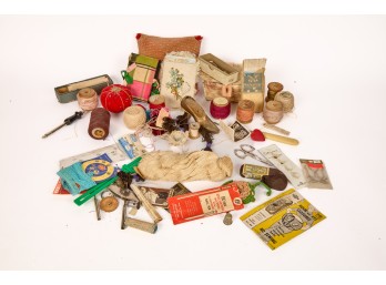 STRAWBERRY PIN CUSHIONS and OTHER SEWING MATERIALS