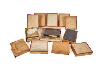 c.1900 GLASS PLATE NEGATIVES with NH SUBJECTS
