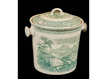 W. ADAMS & CO (3) PIECE TRANSFERWARE CHAMBER POT