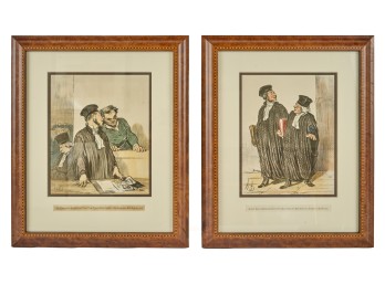 (2)  CUSTOM FRAMED PRINTS AFTER HONORE DAUMIER