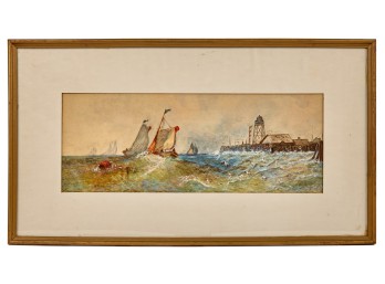 EUROPEAN SCHOOL (19th / 20th c) Lively Harbor