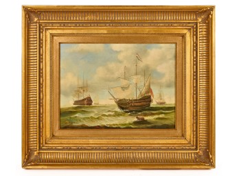 GALLEONS at SEA signed E. JACKSON