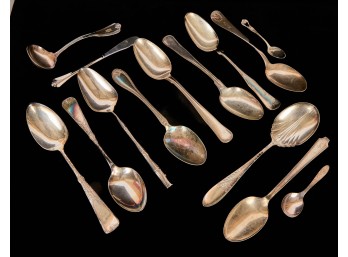 TOWLE COIN SILVER TABLESPOONS & PLATED FLATWARES