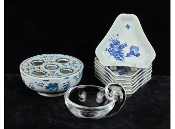 MOTTAHEDEH, ROYAL COPENHAGEN, & STEUBEN BOWLS
