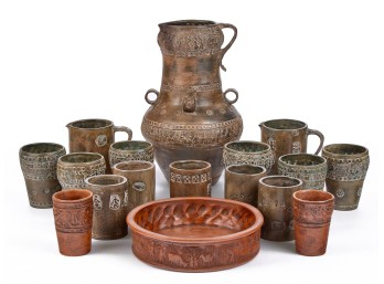CERAMIC PITCHERS, CUPS, BOWLS etc MADE in GREECE
