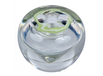 SIGNED ART GLASS APPLE VASE