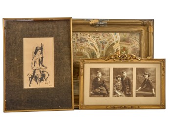 (3) VINTAGE FRAMES w/ PRINTS