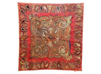 ANTIQUE HANDMADE PERSIAN PAISLEY EMBROIDERY