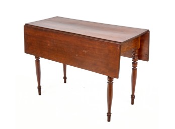 (19th c) SHERATON MAHOGANY DROP LEAF TABLE