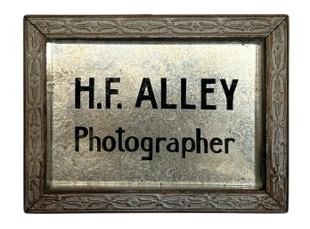 ART DECO H.F. ALLEY PHOTOGRAPHER TRADE SIGN