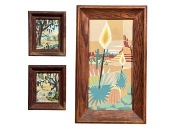 (3) VINTAGE PAINT by NUMBER PAINTINGS